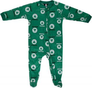 Boston Celtics Infant Baby Full Zip Raglan Coverall