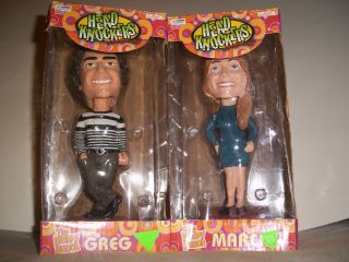 THESE TWO BRADY BUNCH BOBBLEHEADS UP FOR SALE ARE GREG & MARCIA BRADY 