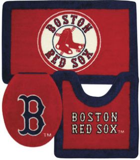 boston red sox 3pc bath bathroom mat rug collection the boston red sox 
