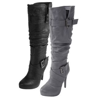 Journee Collection Womens Katherine 2 High Heel Strappy Boot