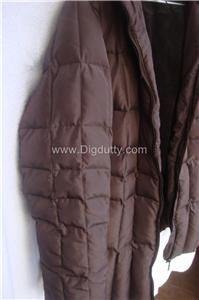 ALFANI Women Size Medium Brown Down Bubble Jacket with Hood