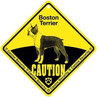  Boston Terrier Canine Security Caution Sign