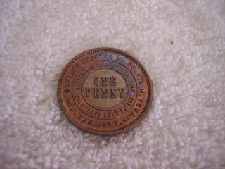 1948 Masonic Token Boulder City Chapter No. 14 NV One Penny Medal Free 