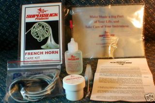 French Horn Care Maint Kit Snake Oil Brush Etc