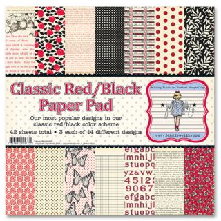 Jenni Bowlin Studio Red and Black Collection 12 x 12 Paper Pad