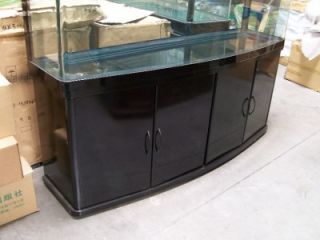 210 Gallon New Black Luster Bow Front High Fish Tank