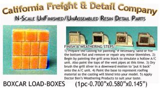 Boxcar Load Boxes 1pc N Nn3 1 160 Scale California Freight Details 