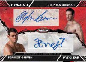 2011 Topps Finest UFC FF GB Forrest Griffin   Stephan Bonnar Dual 