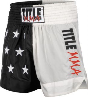 Muay Thai Trunks Shorts New Nylon Title MMA Kick Boxing