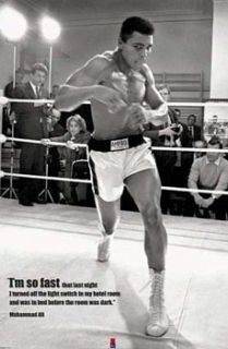   So Fast Training Ring 1966 Black and White Boxing Poster