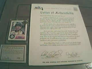 1988 Maxx Dale Earnhardt 99SP Certificate & Letter 468 of 999 MYRTLE 