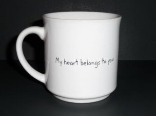 Sandra Boynton My Heart Belongs to You Mug Cup Coffee Tea Cat Kitty 