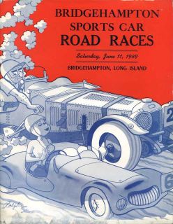 1949 Bridgehampton Sports Car Race Program Long Island