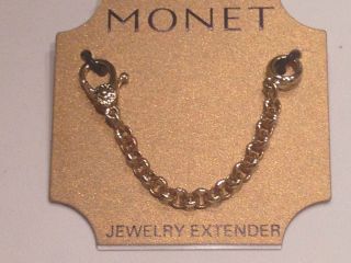 NWT Monet EXTENDER Necklace Bracelet Gold tone Signed 2 5 Lobster Claw 