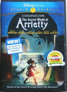Disney The Secret World of Arrietty Movie New DVD Based on The 