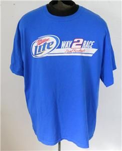 Brad Keselowski 2 Miller Lite Way 2 Race NASCAR T Shirt XL