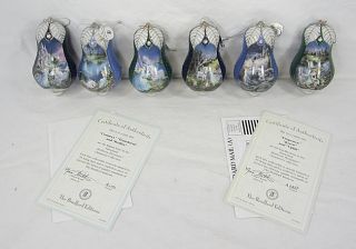 Lot of 6 Authentic Bradford Edition Fairyland Ornaments with 