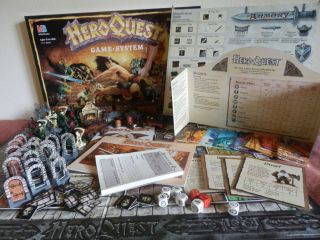 Heroquest Game System 100 Complete 1990 Milton Bradley