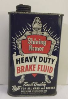 Vintage Shining Armor Heavy Duty Brake Fluid New York NY Knight in 
