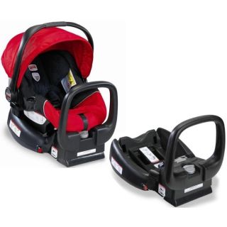 britax chaperone infant car seat and 2nd base color red new