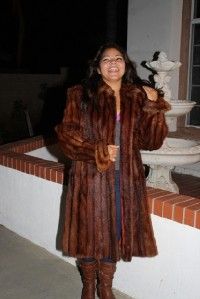  20th C Mink Fur Full Length Stroller Coat Brandeis Furs Omaha