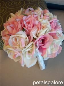 ALL Roses PINK ROSES & BLUSH ROSES Bridal Bouquet