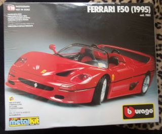 Vtg Burago Bburago 1 18 Ferrari F50 1995 Metal Model Kit 7052