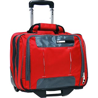   an image to enlarge calpak quantum wheeled laptop briefcase deep red