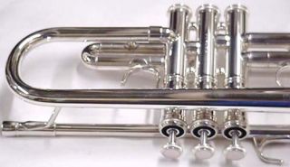 New Blessing Silver trumpet 1277S w/Selmer trumpet care kit