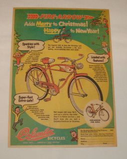  1956 Columbia Fire Arrow Bicycle Christmas Ad