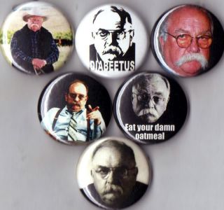 Wilford Brimley 6 Pins Buttons Badges Diabeetus New