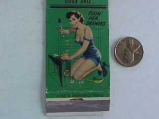 1940 50s Era Brinkers Drive Inns Sexy Pin Up Girly Matchbook Beauty 