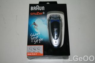 new braun cruzer 3 face 3 in 1 rechargeable shaver