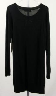 NWT Vintageous Laurie Brazeau Black Rib Knit Trim Sweater Dress L