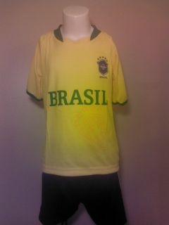 Brasil Brazil Soccer Futbol Uniform Set Jersey for Kids Gift