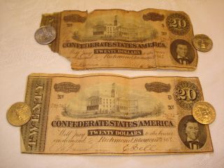 ESTATE OF BROADUS CALDWELL OLD CIVIL WAR CONFEDERATE PAPER MONEY 