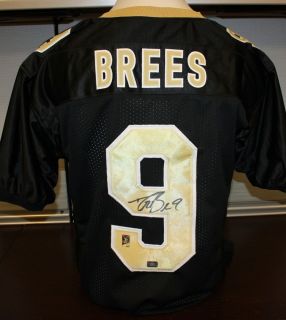 Drew Brees Autographed New Orleans Saints Black Jersey w Personal 