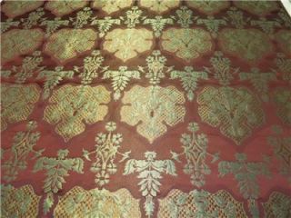   JOFA damask fabric BYZANTINE BROCA Ruby Medallions Large Scale Design