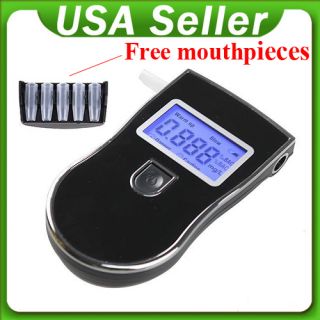 Police Digital Breath Alcohol Tester Breathalyzer Mouthpieces Portable 
