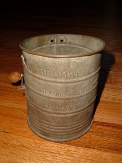 Vintage Bromwell Metal Flour Measuring Sifter Antique