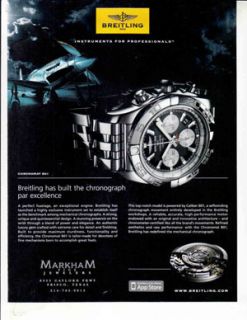 Breitling Wrist Watch Magazine Print Advertisement