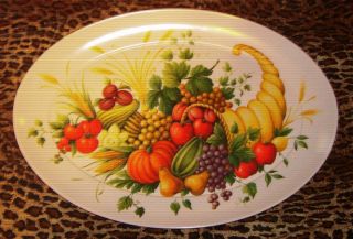 Vintage Melmac Brookpark Thanksgiving Turkey Platter Serving Tray 