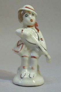 vintage antique german boy singer porcelain figurine 