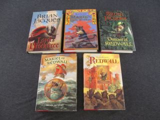 Lot of 5 Hardcover Redwall Books by Brian Jacques