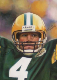 Brett Favre Green Bay Packers Original NFL Oil Painting