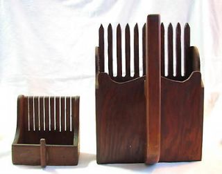 two vintage replica wooden cranberry rakes scoops 