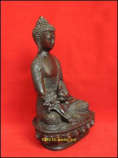 Chinese Bronze Medicine Buddha Sakyamuni Statue 8High