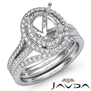 2ct Diamond Ring Oval Bridal Sets Setting Platinum S5 5 Engagement 