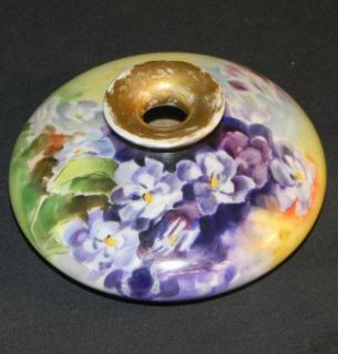 Vintage Limoges France Hand Painted China Vase Just Beautiful Violets 