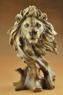 Large Resin Lion Head Bust Statue 11High
